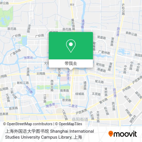 上海外国语大学图书馆  Shanghai International Studies University Campus Library地图