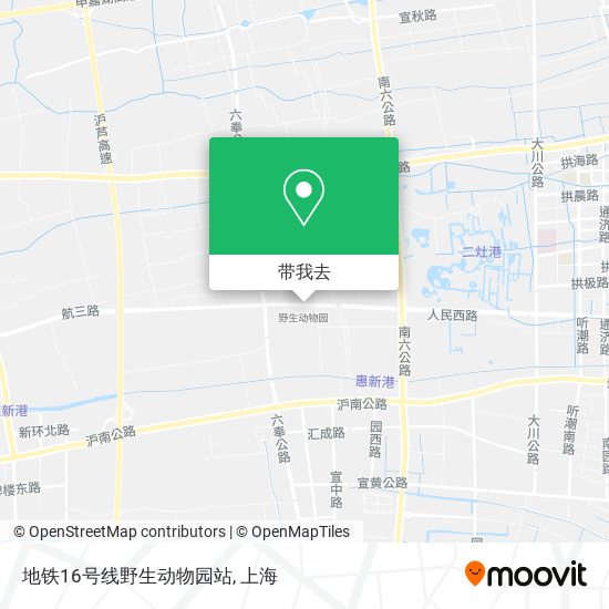 地铁16号线野生动物园站地图