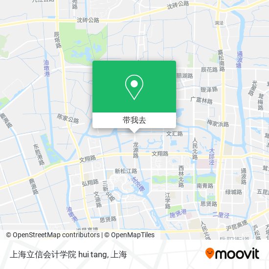 上海立信会计学院 hui tang地图