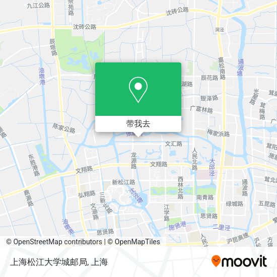 上海松江大学城邮局地图