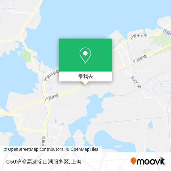 G50沪渝高速淀山湖服务区地图