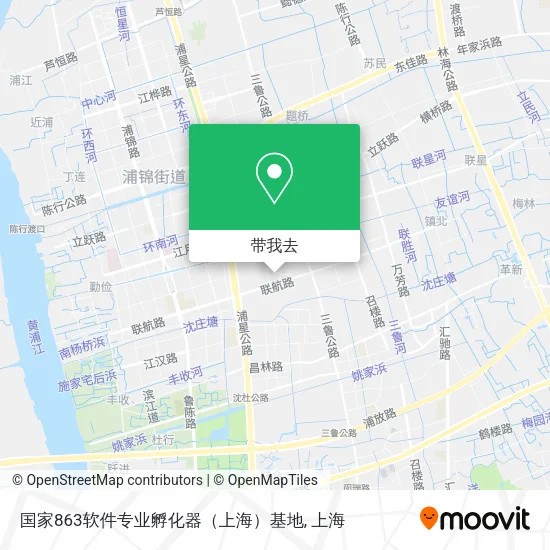 国家863软件专业孵化器（上海）基地地图