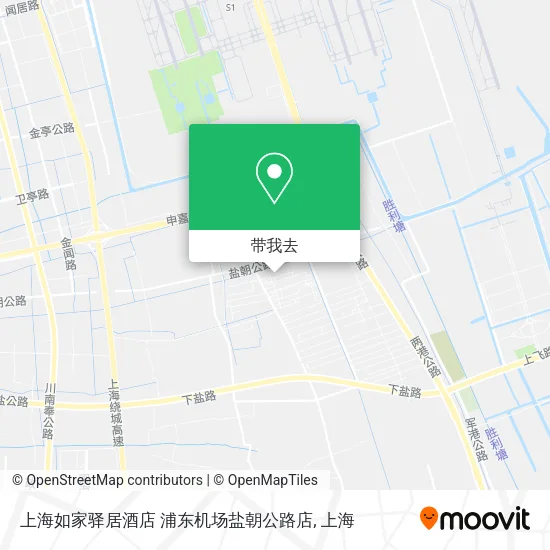 上海如家驿居酒店 浦东机场盐朝公路店地图