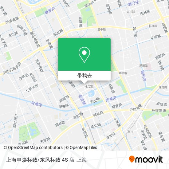 上海申焕标致/东风标致 4S 店地图