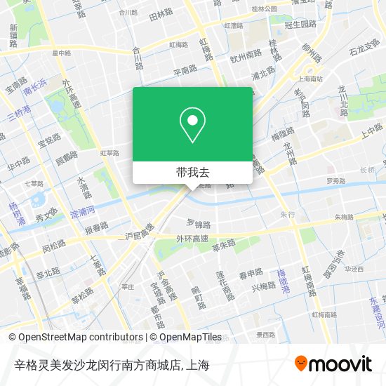 辛格灵美发沙龙闵行南方商城店地图