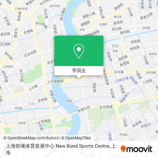 上海前滩体育发展中心 New Bund Sports Centre地图