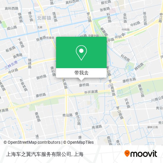 上海车之翼汽车服务有限公司地图