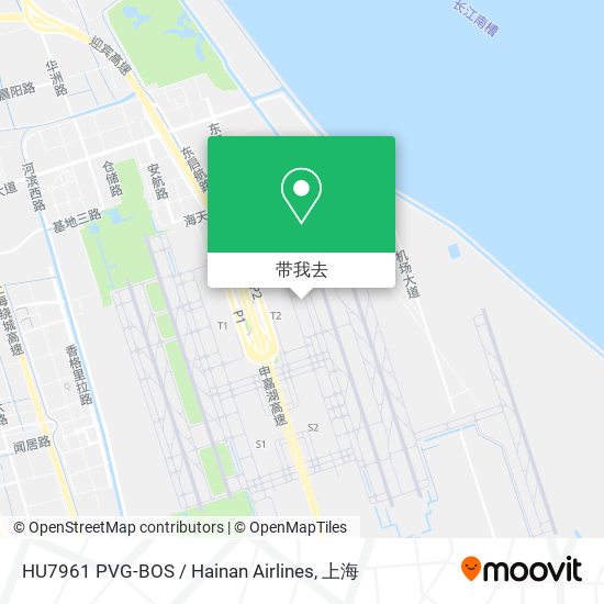 HU7961 PVG-BOS / Hainan Airlines地图