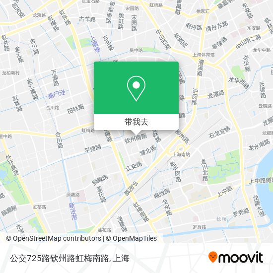 公交725路钦州路虹梅南路地图
