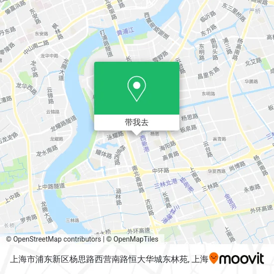 上海市浦东新区杨思路西营南路恒大华城东林苑地图