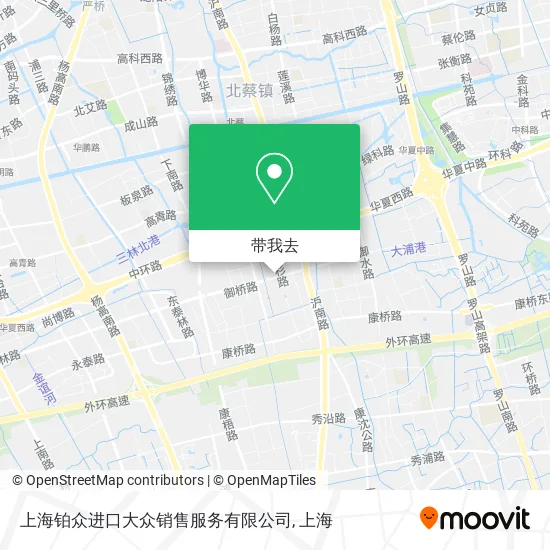 上海铂众进口大众销售服务有限公司地图