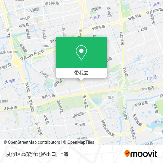 度假区高架沔北路出口地图