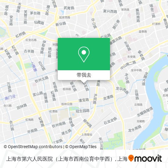 上海市第六人民医院（上海市西南位育中学西）地图