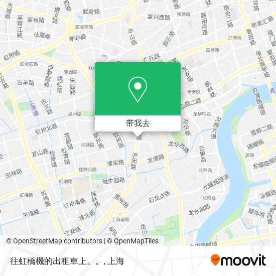 往虹橋機的出租車上。。地图