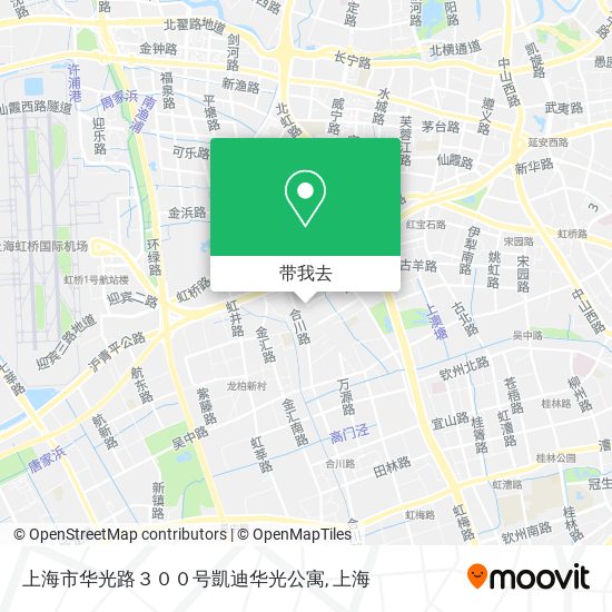 上海市华光路３００号凱迪华光公寓地图