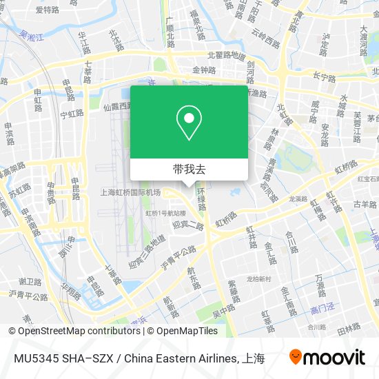 MU5345 SHA–SZX / China Eastern Airlines地图