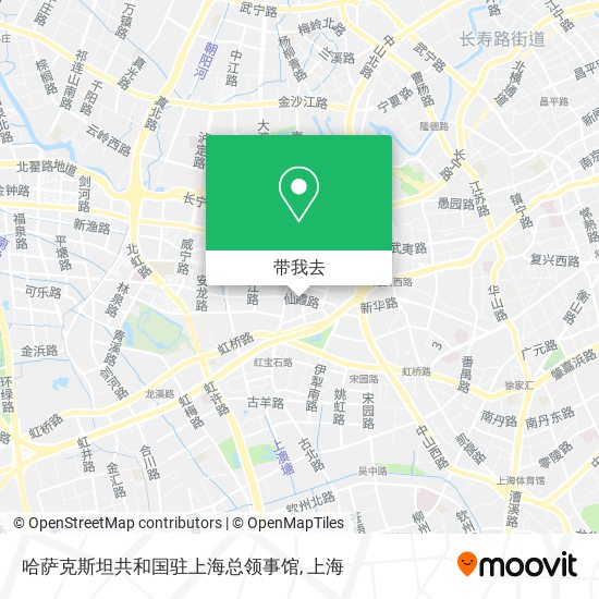 哈萨克斯坦共和国驻上海总领事馆地图