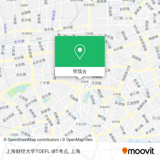 上海财经大学TOEFL iBT考点地图