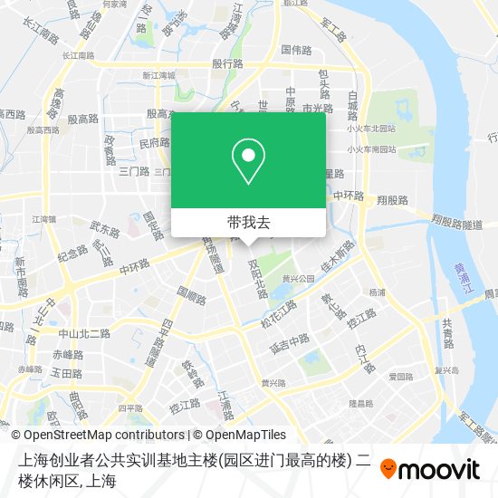 上海创业者公共实训基地主楼(园区进门最高的楼) 二楼休闲区地图