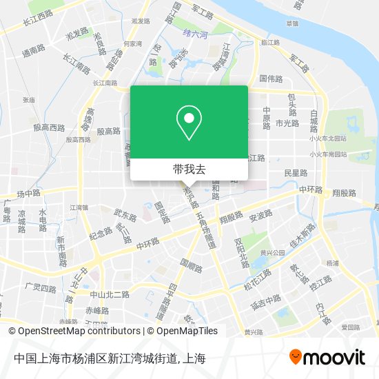 中国上海市杨浦区新江湾城街道地图