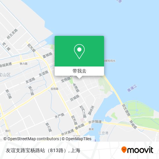 友谊支路宝杨路站（813路）地图