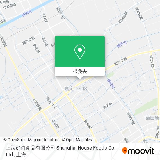 上海好侍食品有限公司 Shanghai House Foods Co., Ltd.地图