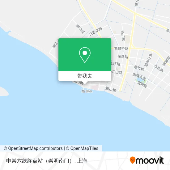 申崇六线终点站（崇明南门）地图