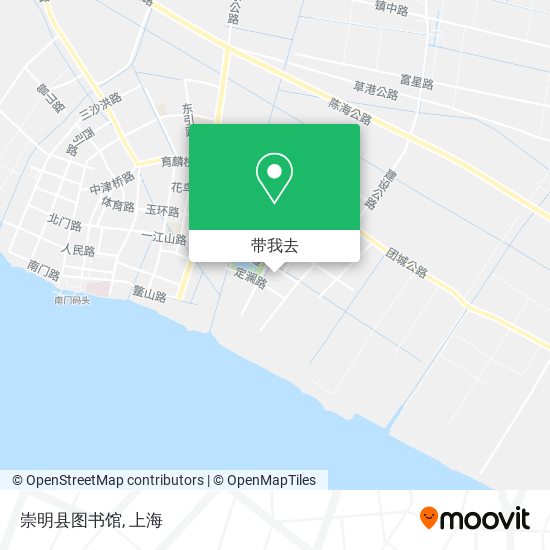 崇明县图书馆地图