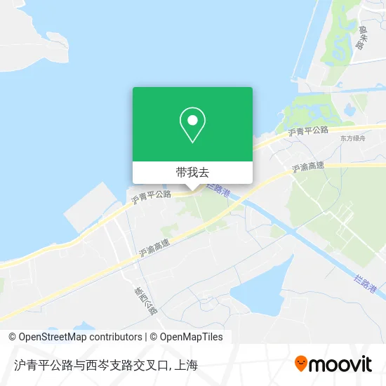 沪青平公路与西岑支路交叉口地图