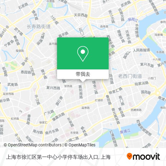 上海市徐汇区第一中心小学停车场出入口地图