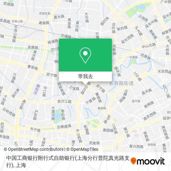 中国工商银行附行式自助银行(上海分行普陀真光路支行)地图