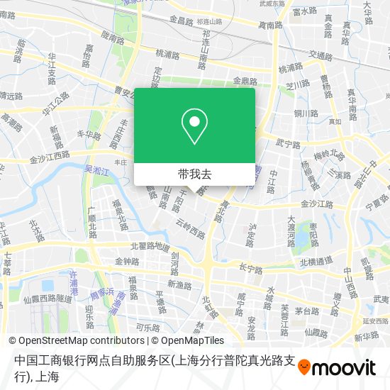 中国工商银行网点自助服务区(上海分行普陀真光路支行)地图
