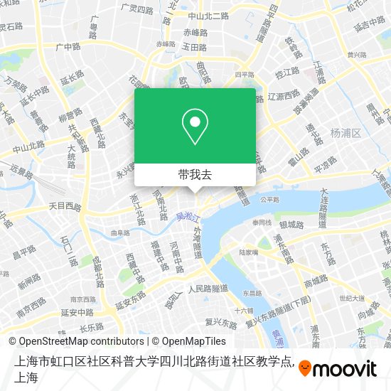 上海市虹口区社区科普大学四川北路街道社区教学点地图