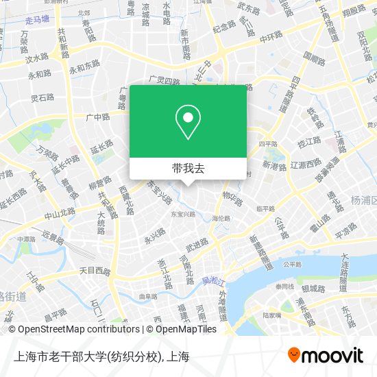 上海市老干部大学(纺织分校)地图