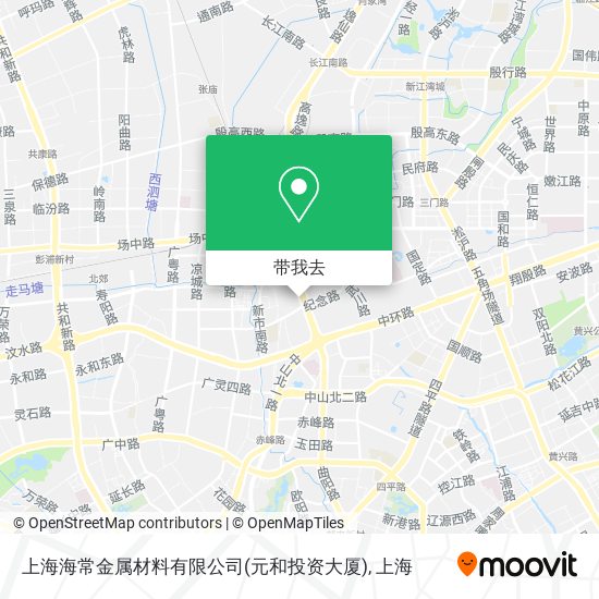 上海海常金属材料有限公司(元和投资大厦)地图