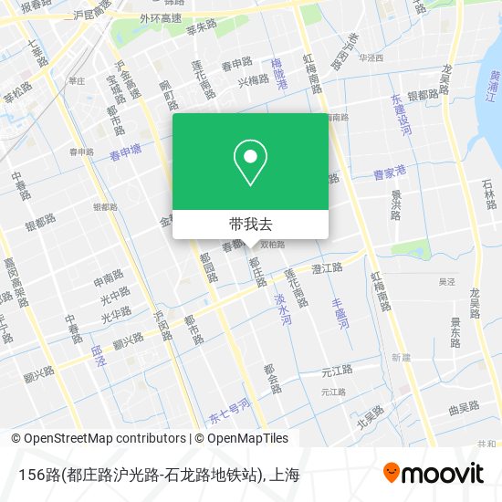156路(都庄路沪光路-石龙路地铁站)地图