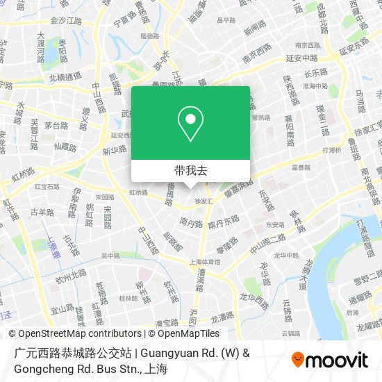 广元西路恭城路公交站 | Guangyuan Rd. (W) & Gongcheng Rd. Bus Stn.地图