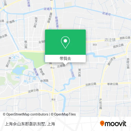 上海佘山东郡轰趴别墅地图
