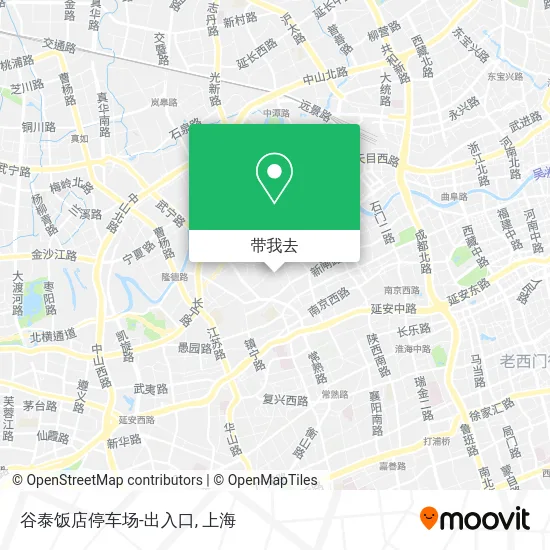 谷泰饭店停车场-出入口地图