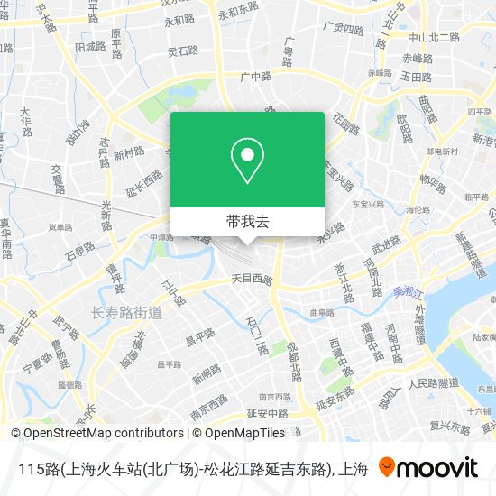 115路(上海火车站(北广场)-松花江路延吉东路)地图