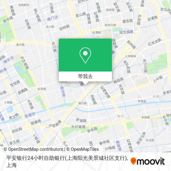 平安银行24小时自助银行(上海阳光美景城社区支行)地图