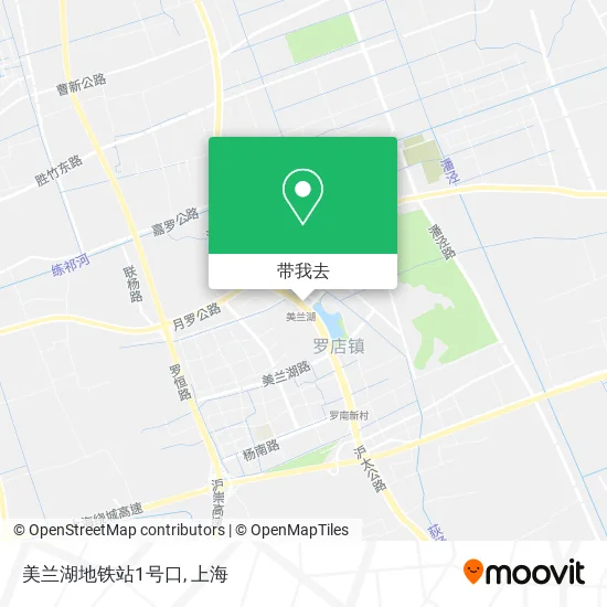 美兰湖地铁站1号口地图