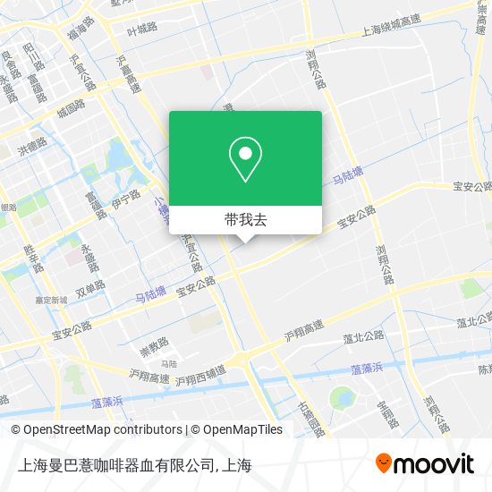 上海曼巴薏咖啡器血有限公司地图