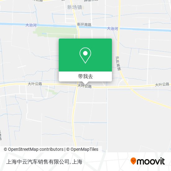 上海中云汽车销售有限公司地图