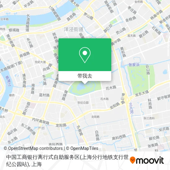 中国工商银行离行式自助服务区(上海分行地铁支行世纪公园站)地图
