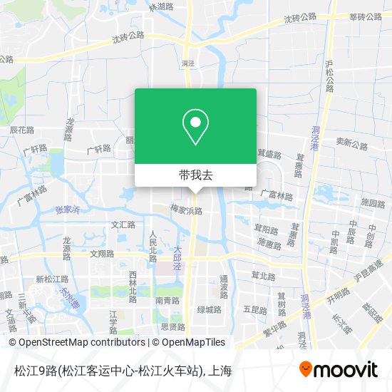 松江9路(松江客运中心-松江火车站)地图