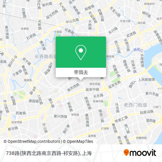738路(陕西北路南京西路-祁安路)地图