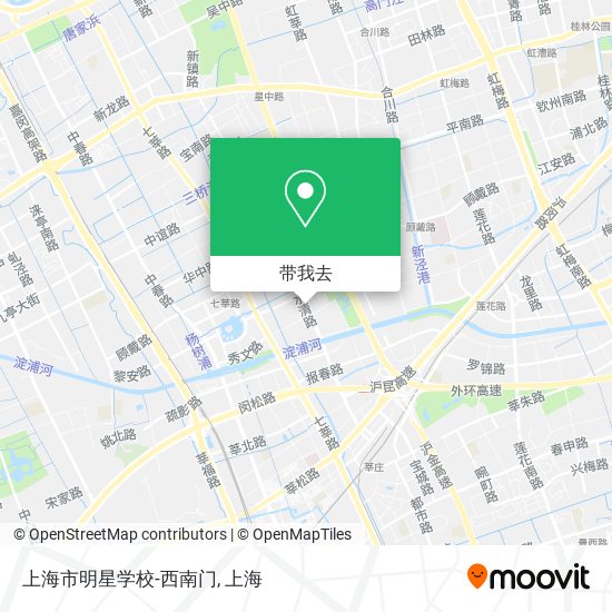 上海市明星学校-西南门地图