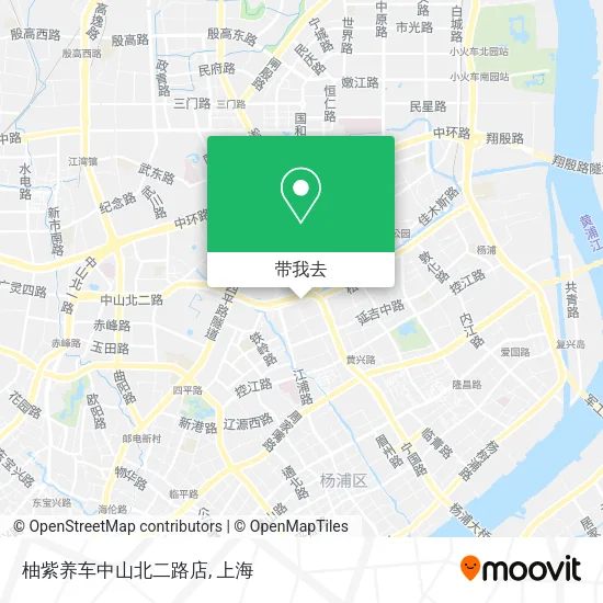 柚紫养车中山北二路店地图