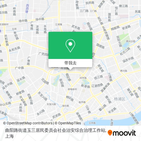 曲阳路街道玉三居民委员会社会治安综合治理工作站地图